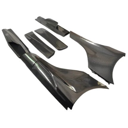 McLaren MP4/650S to 675LT-Style Carbon Fiber Side Skirts & Lip Spoilers Body Kit