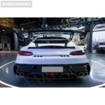 Mercedes-Benz AMG GT/GTS Carbon Fiber Rear Boot Spoiler Trunk Wing with Brake Light (2015-2022) - Image 4