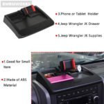Phone Holder Stand Dashboard Storage Box Jeep Wrangler JK 2007-2011 - Image 5