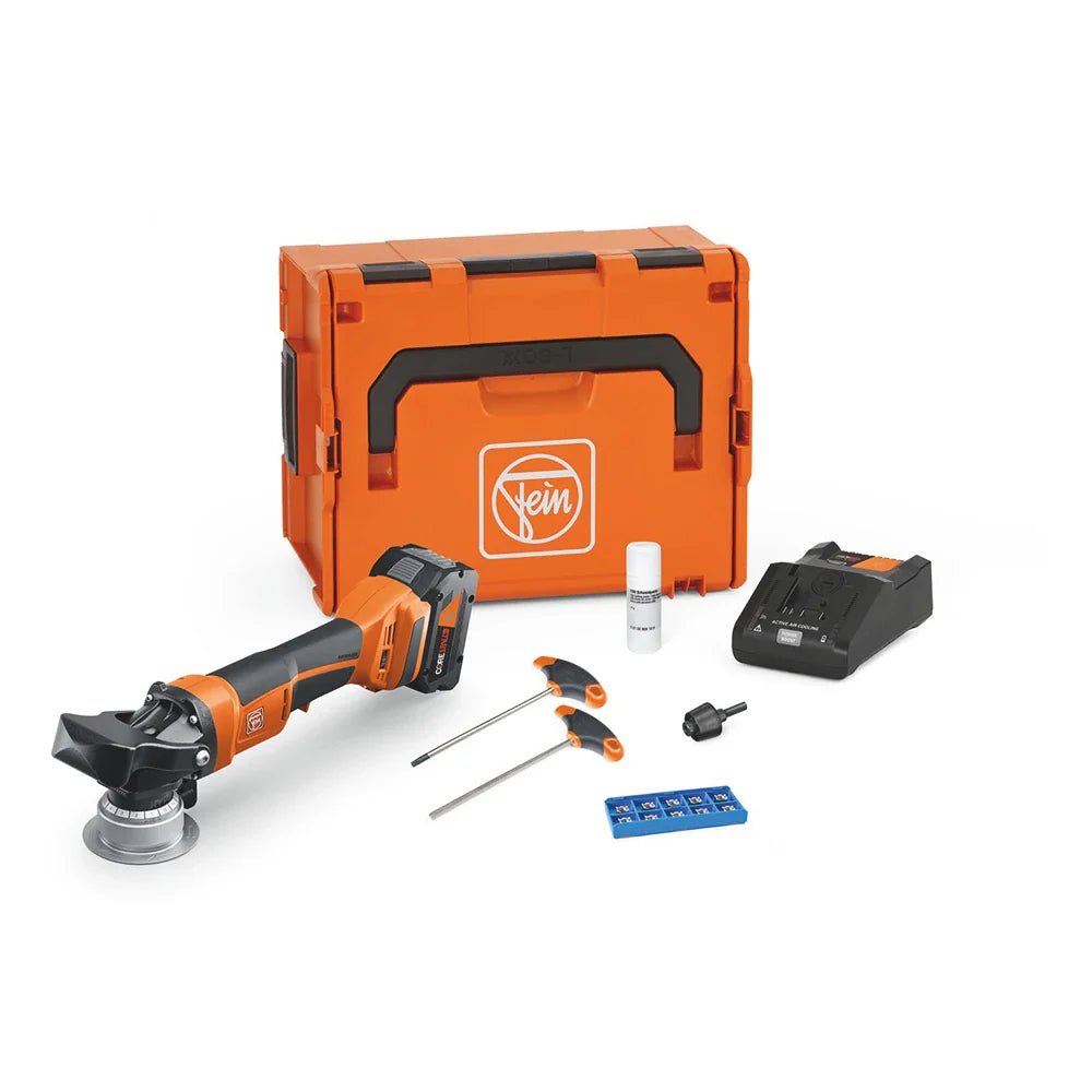 piso71380562090_OFC__78230__93691 71380562090 FEIN AKFH 18-5 T AS 18V Cordless Beveler Basic Set 45° Milling Head, 8.0Ah Battery, Rapid Charger, Metal Edge Beveling Tool L-BOXX Case - Image 1