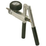 AEGIS Dual Vacuum/Pressure Hand Pump – Lever Style: One-Handed Operation for Easy Windshield Repairs with Easy-to-Read Dual Gauge – Made in Germany