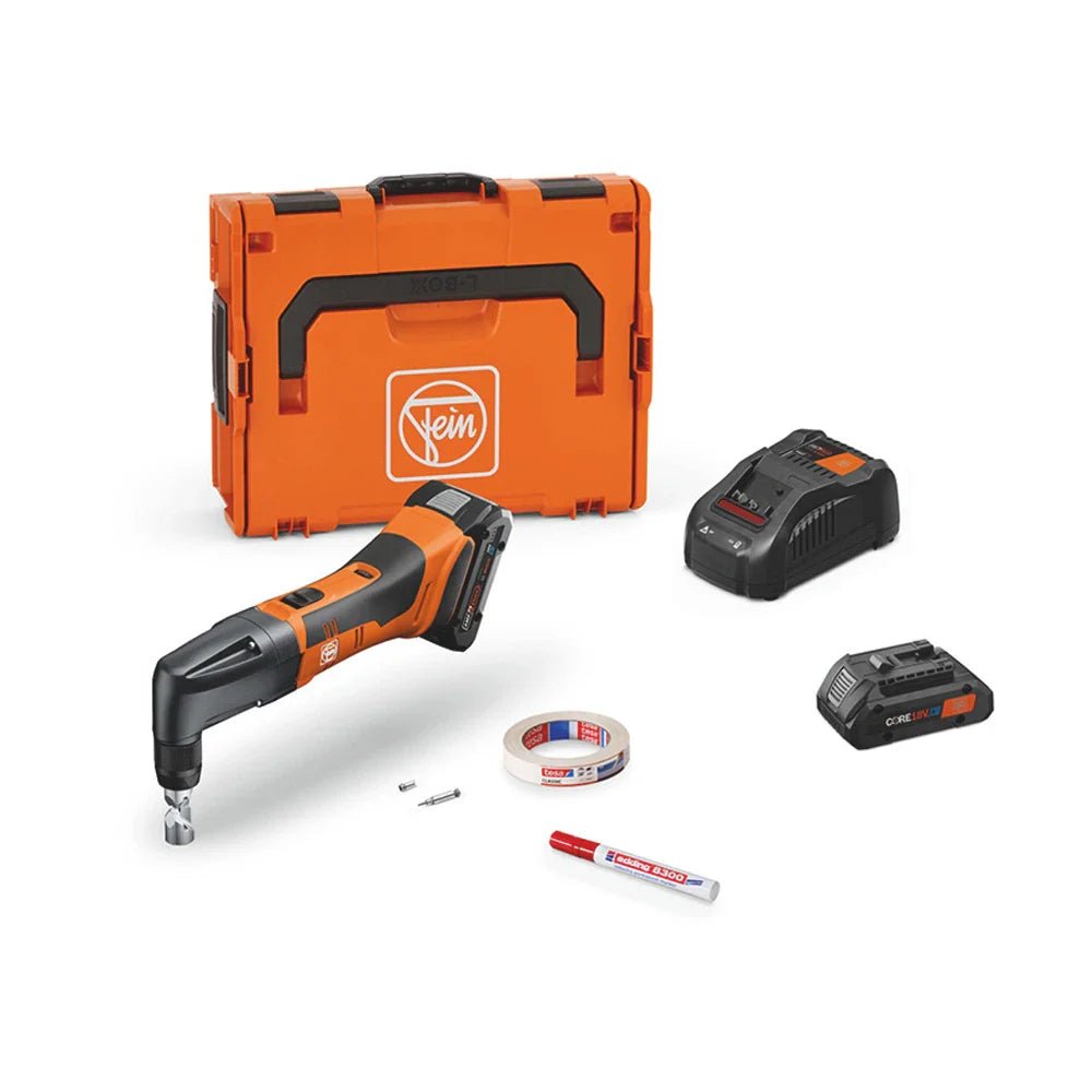 pset71321161090_2_OFC__96618 71320465090 FEIN ABLK 18 1.6 E AS Cordless Nibbler Set 18V up to 16 Gauge Metal Cutting Tool with 4Ah Batteries, Rapid Charger, L-BOXX Case - Image 1