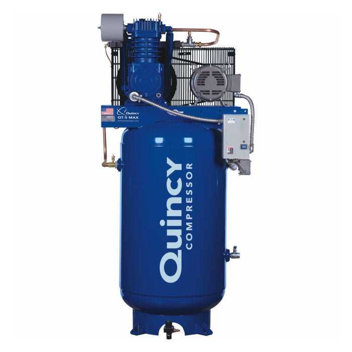 qt-5_max_vertical_01 Quincy 451CS80VCBM QT-5 Max Reciprocating Air Compressor - Image 1