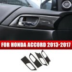 Real Carbon Fiber Interior Door Handle Cover Trim Honda Accord 9th 2013-2017 - Image 2