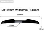 Rear Roof Spoiler Wing Black Trunk Splitter Lip Volkswagen Tiguan R-Line 2017-23 - Image 3