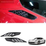 Rear Side Body Vent Cover Trim Carbon Fiber Chevrolet Corvette C7 2014-2018 - Image 2