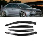 Side Window Vent Visor Sun Rain Deflector Guard Mitsubishi Lancer EX 2008-2017