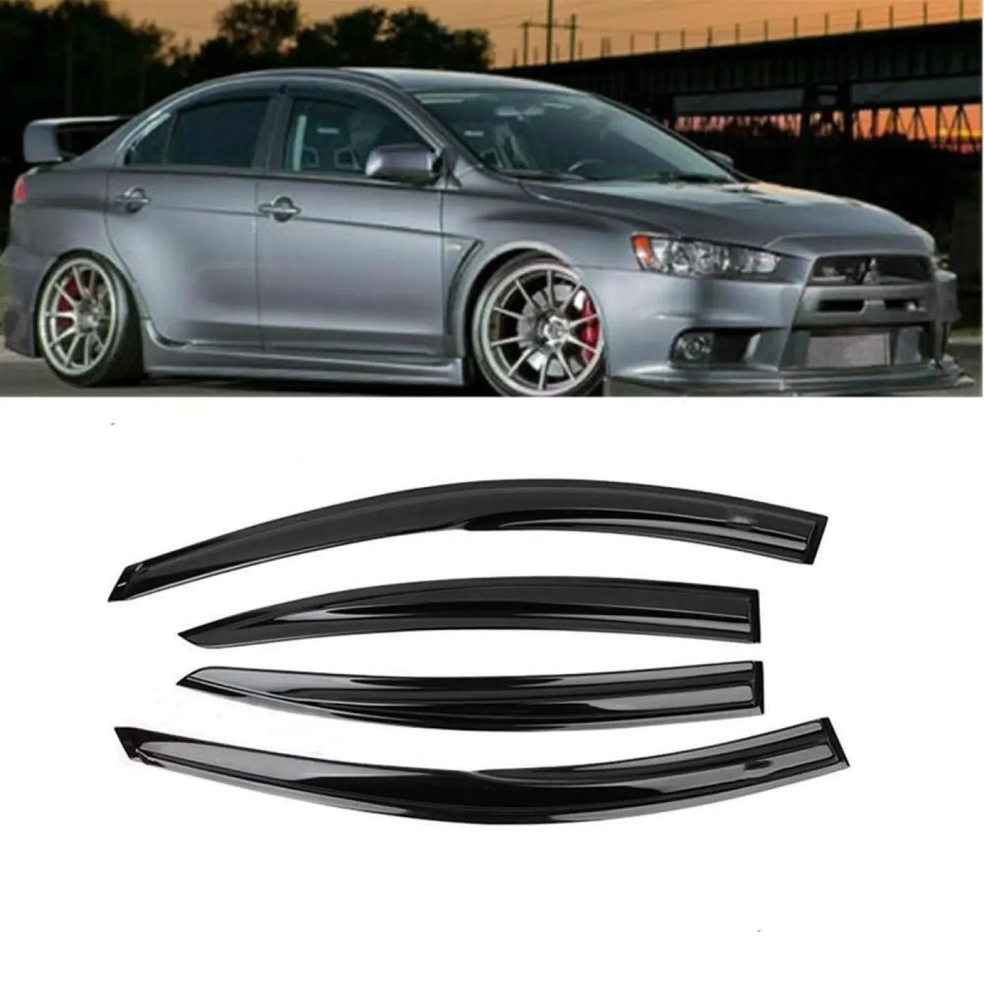 side-window-vent-visor-sun-rain-deflector-guard-mitsubishi-lancer-ex-2008-2017-121 Side Window Vent Visor Sun Rain Deflector Guard Mitsubishi Lancer EX 2008-2017 - Image 1