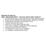 iDEAL Side Downdraft Paint Booth Rear Tri-Fold Drive-Thru Door Kit - Image 4
