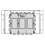iDEAL Side Downdraft Paint Booth Rear Tri-Fold Drive-Thru Door Kit - Image 5
