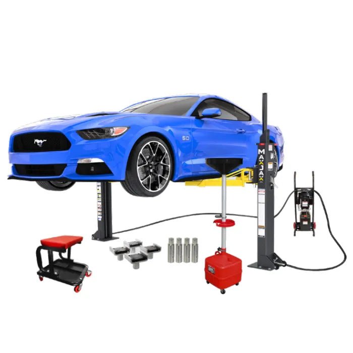 stackablee MaxJax M7K Portable Two Post Lift Supreme Package - Image 1