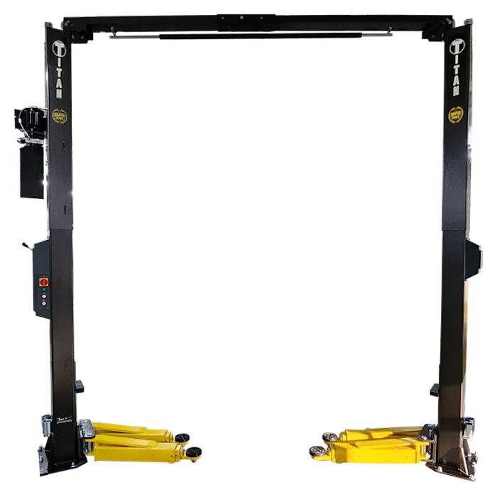 titan-lifts-hd2p-12kmsc-image000 Titan Lifts MASTER Series HD2P-12KMSC Clearfloor Two Post Lift - Image 1