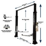 Tuxedo TP9KAC Asymmetric Clear Floor Two Post Lift - Image 6