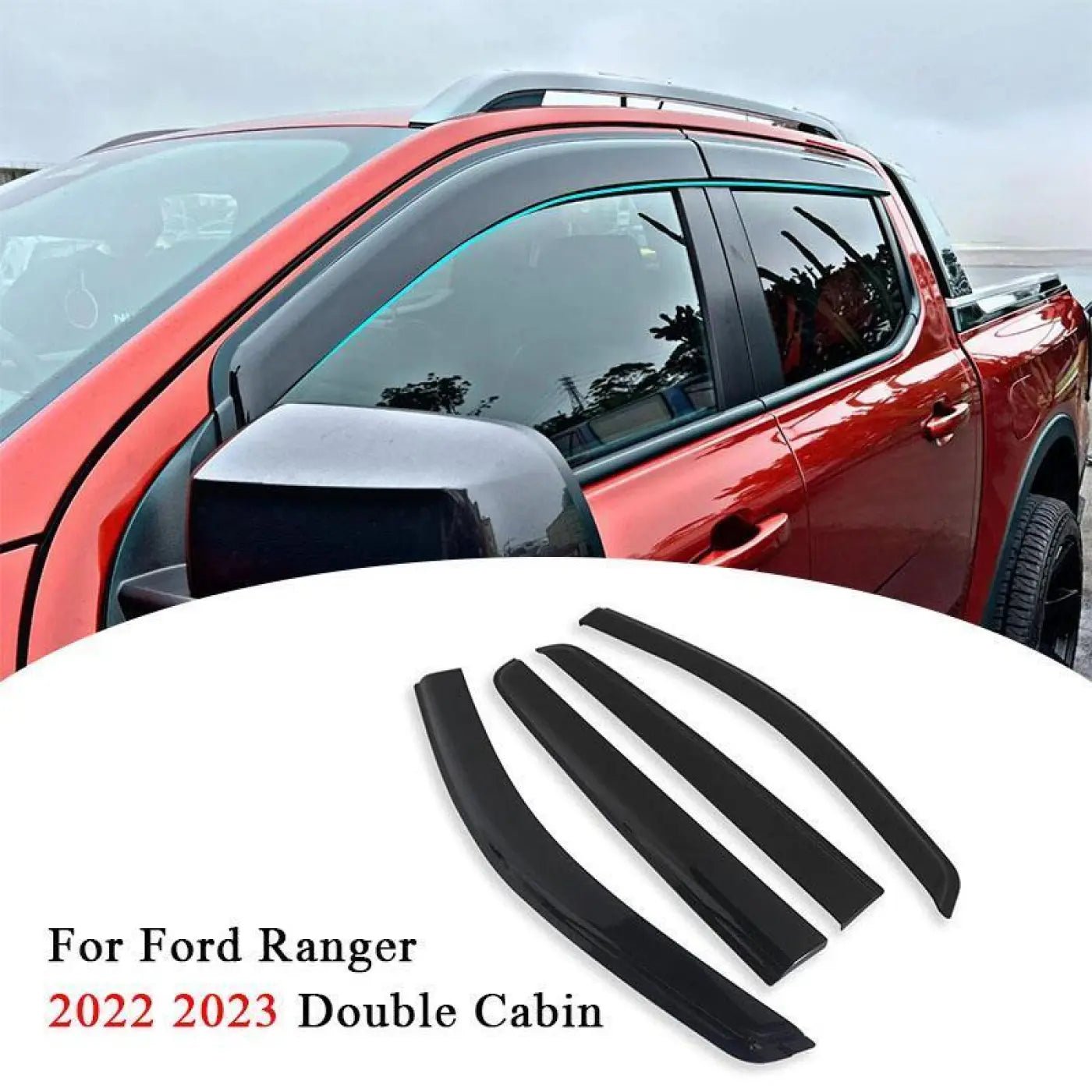 window-deflector-weathershield-ford-ranger-t9-2022-2023-wildtrak-sport-xlt-xls-x-199 Window Deflector Weathershield Ford Ranger T9 2022-2023 Wildtrak Sport XLT XLS X - Image 1