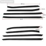 Window Door Glass Seal Belts Trim Toyota Hilux SR5/VIGO/MK6 PICKUP 2005-2015 - Image 2